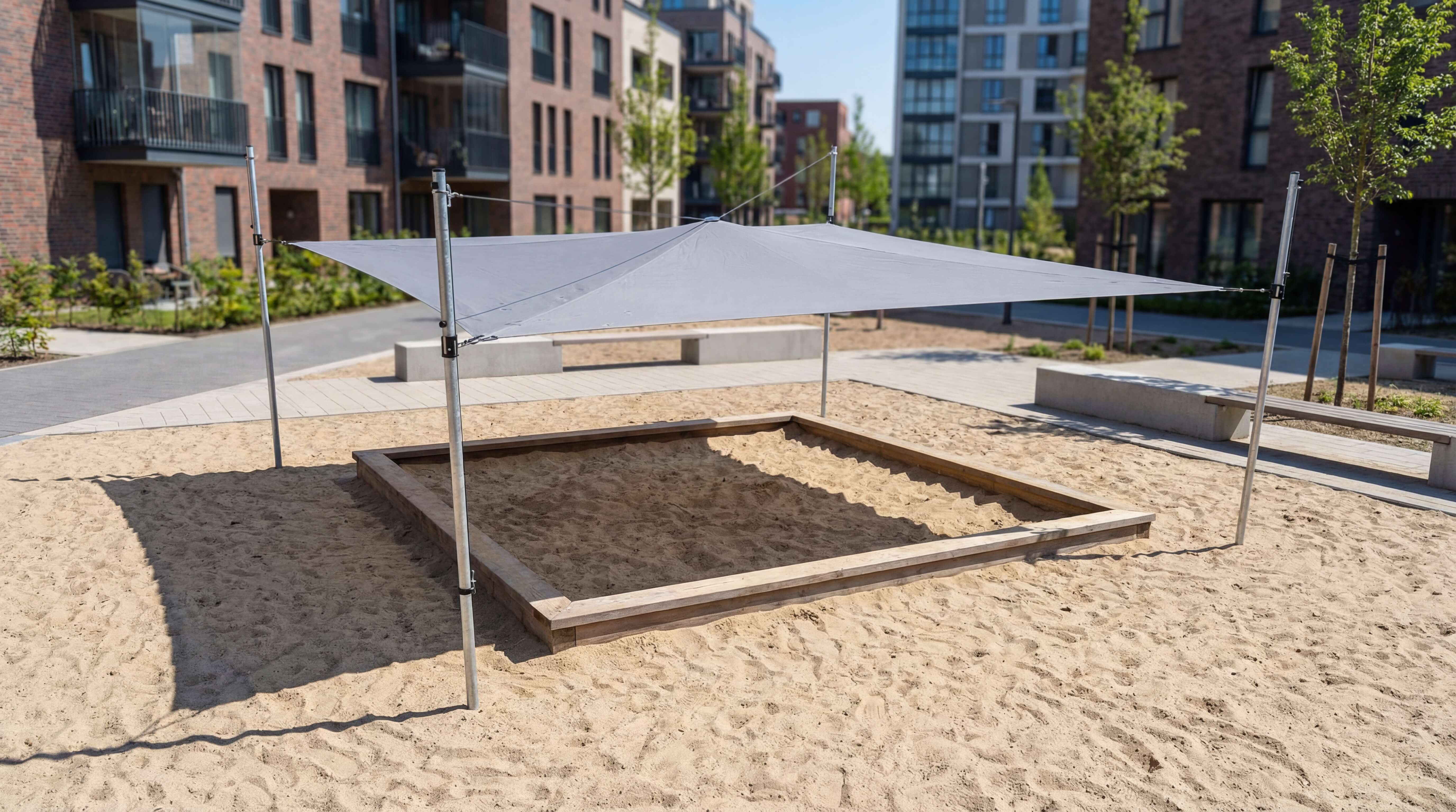 Schattensegel höhenverstellbar 5x5m