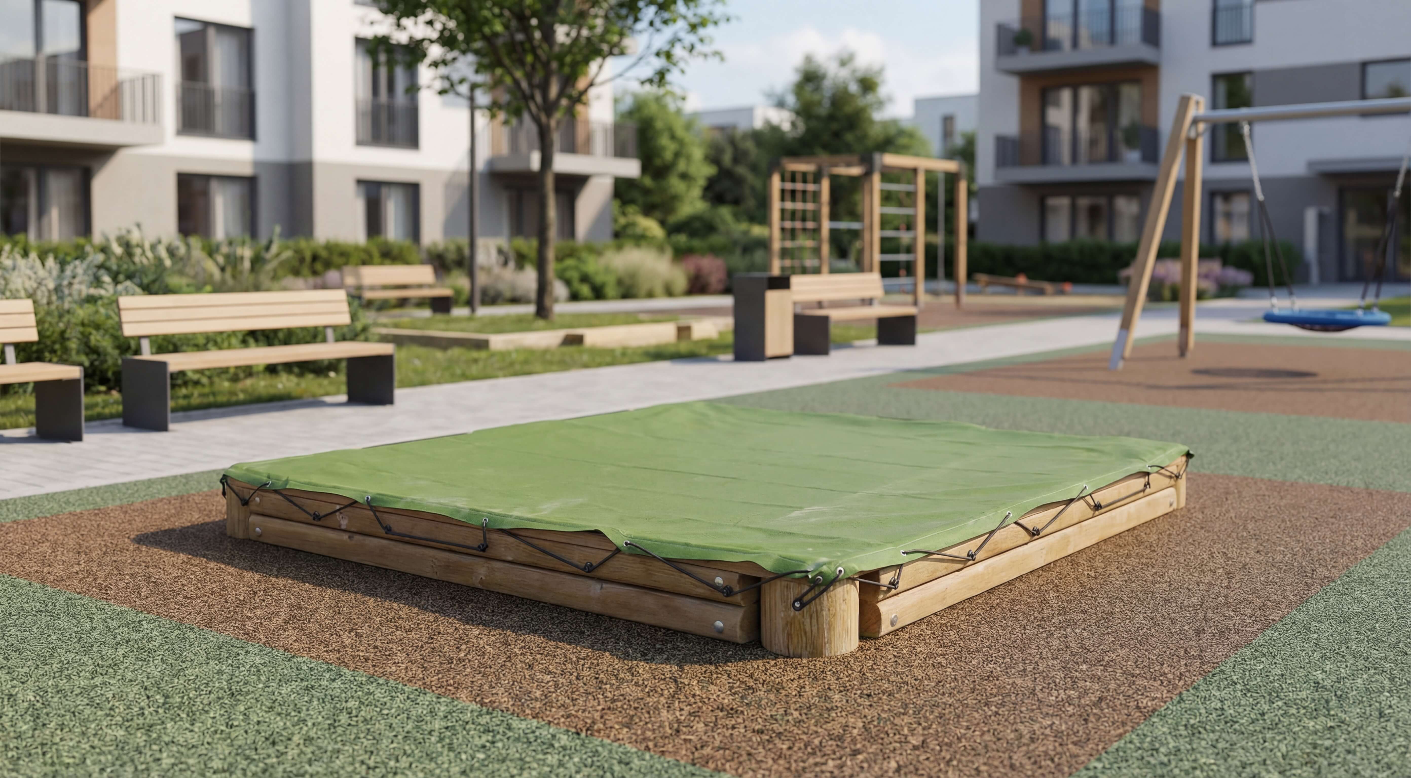 Sandkastenabdeckung für Palisadensandkasten