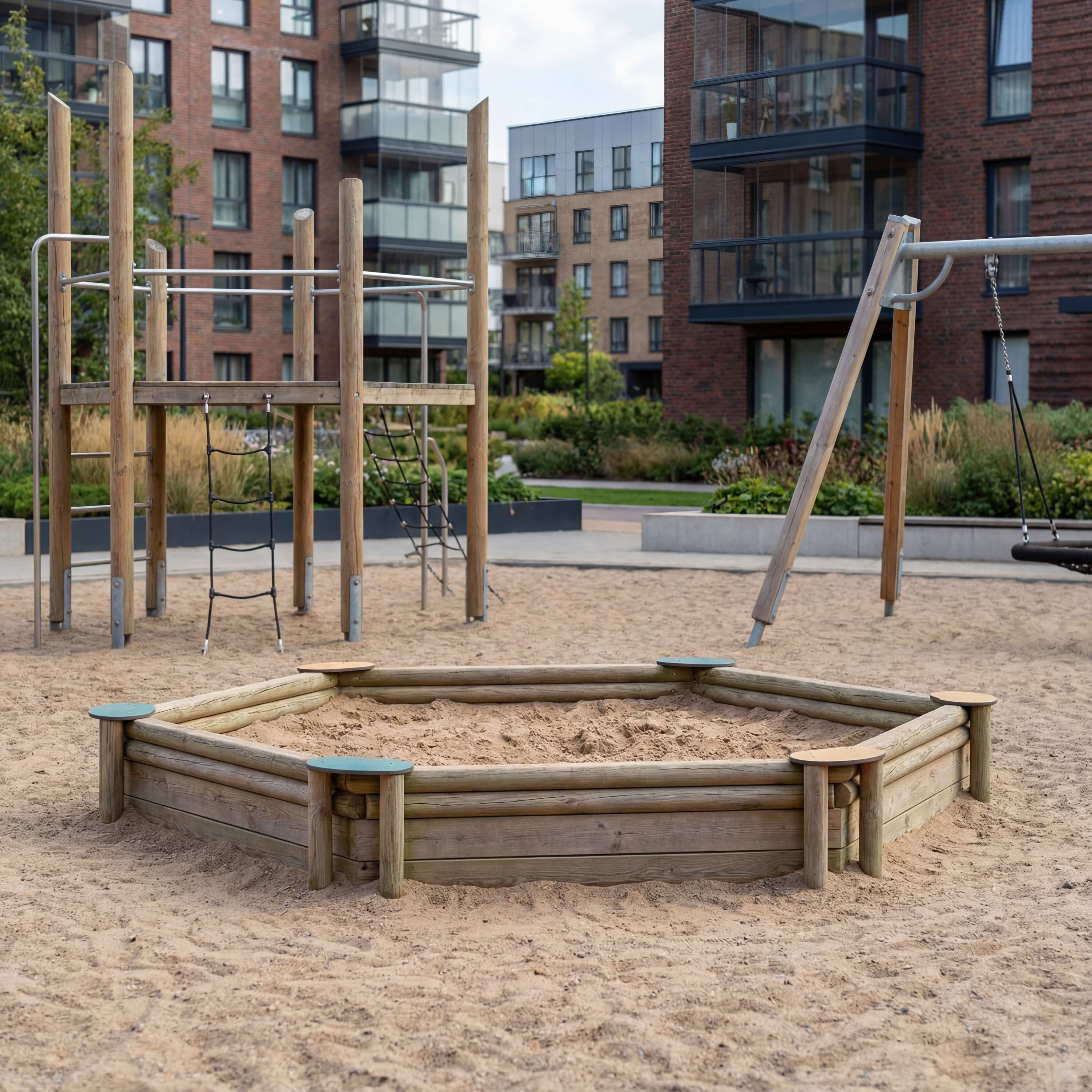 Palisadensandkasten Sechseck