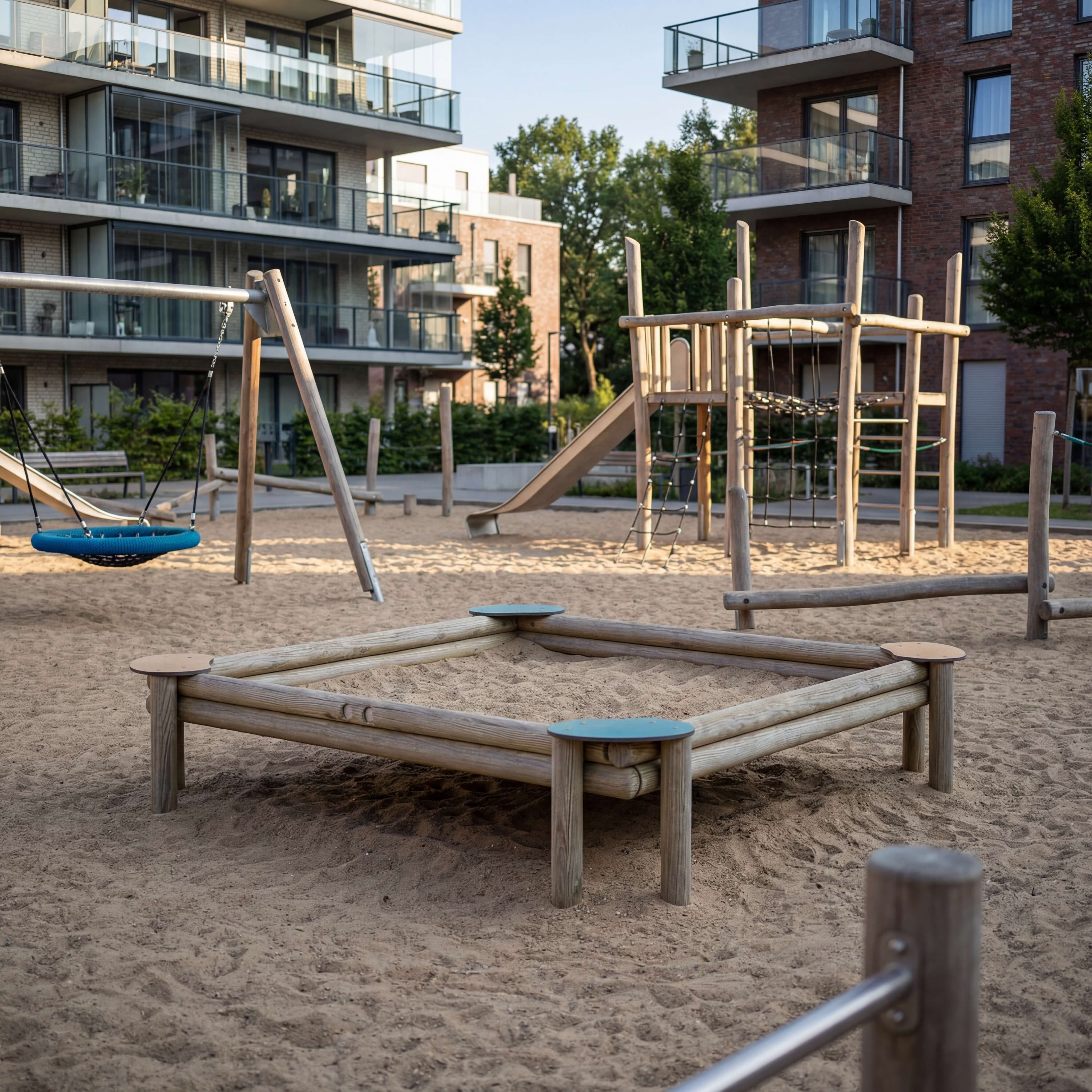 Palisadensandkasten Quadrat 260