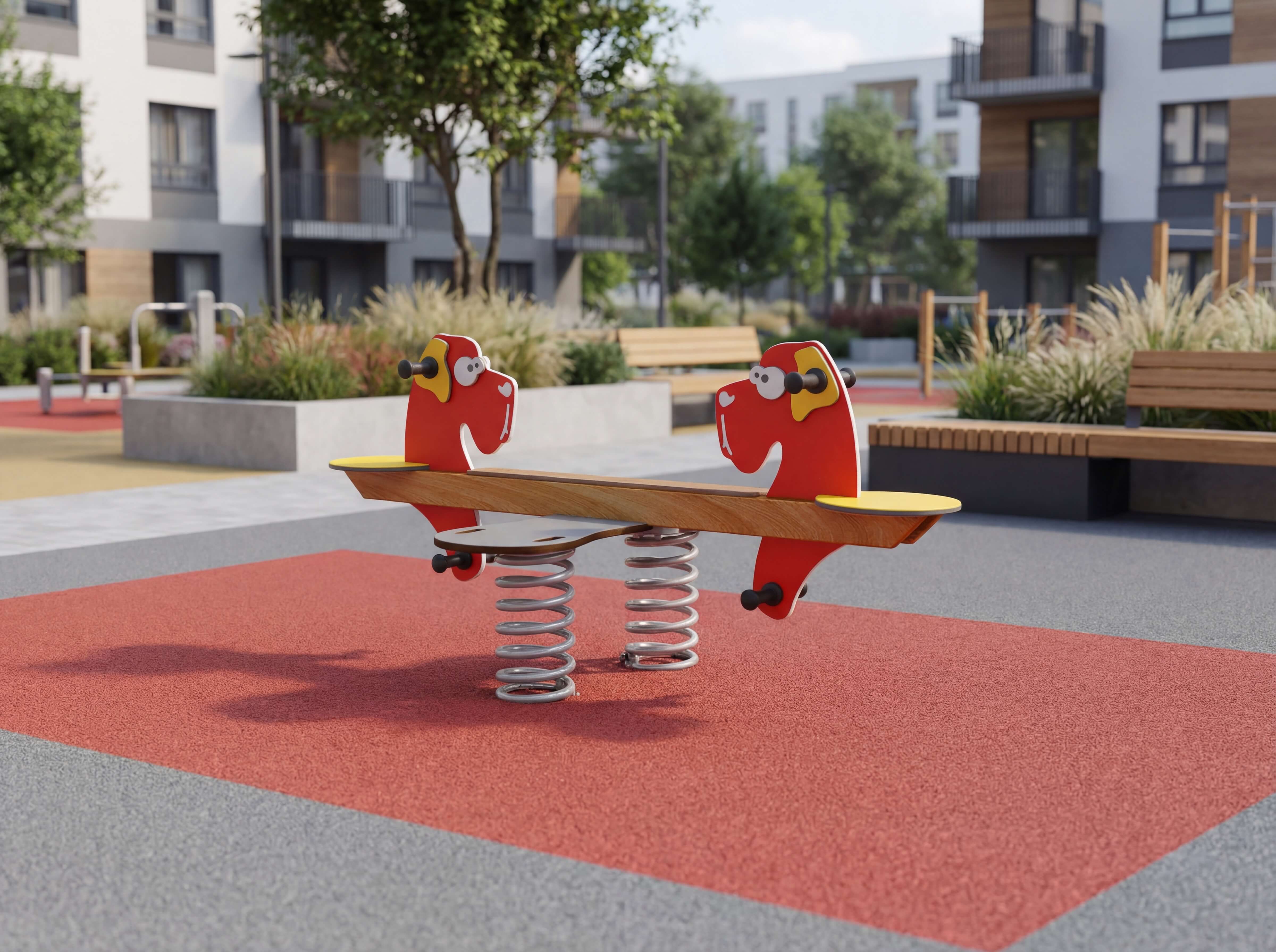 Doppelfederwippe Hund